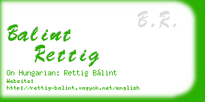 balint rettig business card